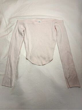 Garage Pink Off-Shoulder Sweater - Size P/S